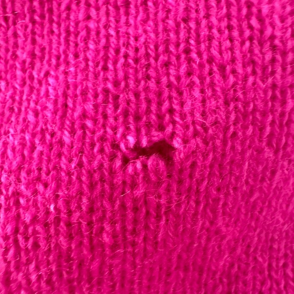 J.Crew Fuchsia 100% Cashmere Sweater XL Vibrant Pink Crewneck - Picture 5 of 11